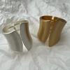 Accessories: Fashionable, Irregular Alloy, Glossy Bracelet, Exaggerated Wide Opening, Spring-opening Bracelet, Women