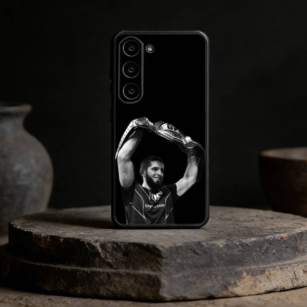 P4P Islam M-Makhachev Phone Case For Samsung Galaxy A13,21s,22,31,32,52,53,71,72,73,Soft Black Cover