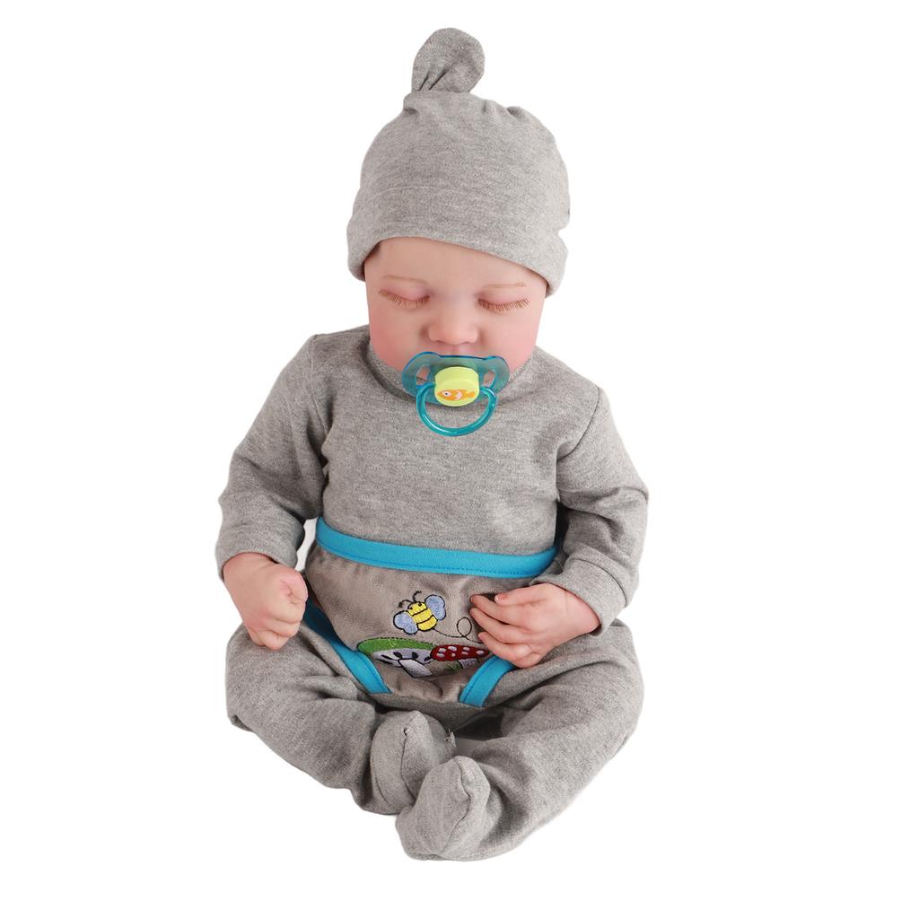 19 Inches Reborn Baby Dolls Simulation Baby Doll Newborn Baby Sleeping Baby Soft Silicone Real Life
