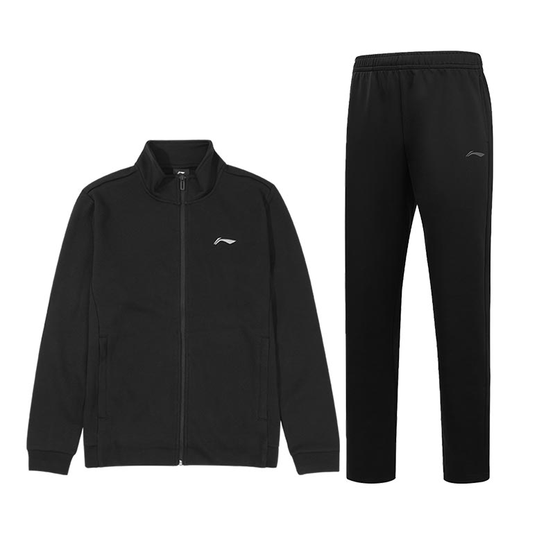 

Li Ning Весенне-осенний повседневный фитнес спортивный костюм с воротником-стойкой унисекс спортивная одежда AWDUA35-1+AKLT987-1 3XL