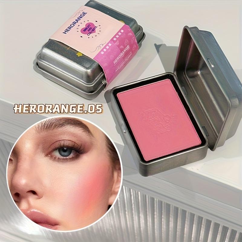 

Herorange 6-Color Tinplate Blush Palette, Matte and Shimmer, Low Saturation, Waterproof and Long-Lasting, Easy to Apply 6g