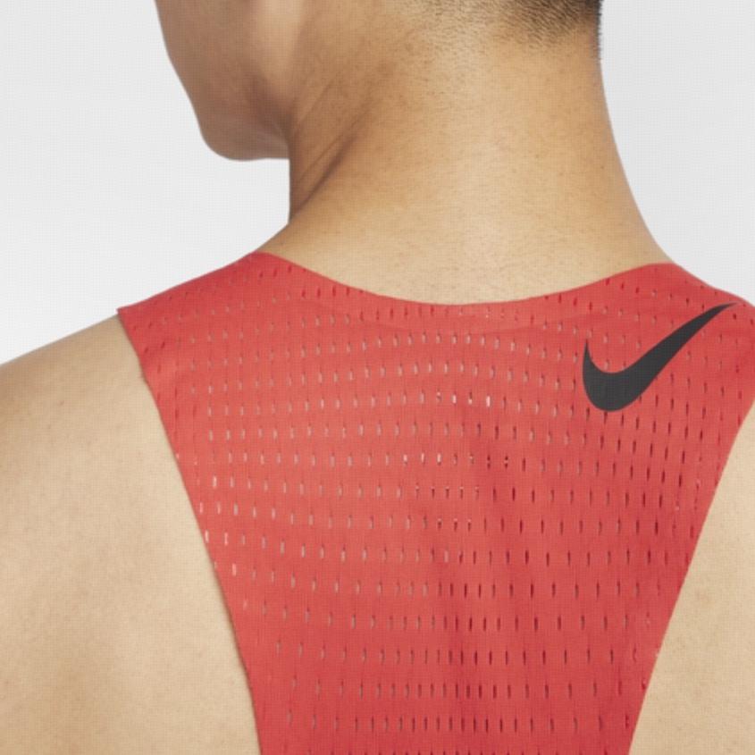 Nike Aeroswift Dri-FIT ADV Logo Quick-Dry Running Sleeveless Vest Men tops Light-Red Dark-Red Black FN4232-696