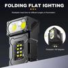 Mini Led Cob Flashlight Dual Light Source Multifunctional Flashlights Portable Keychain Multiple Modes Usb Charged 180°rotatable