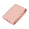 PU Leather Lipstick Pouch Foldable Portable Lipsticks Holder Case with Mirror Pink for Travel Use