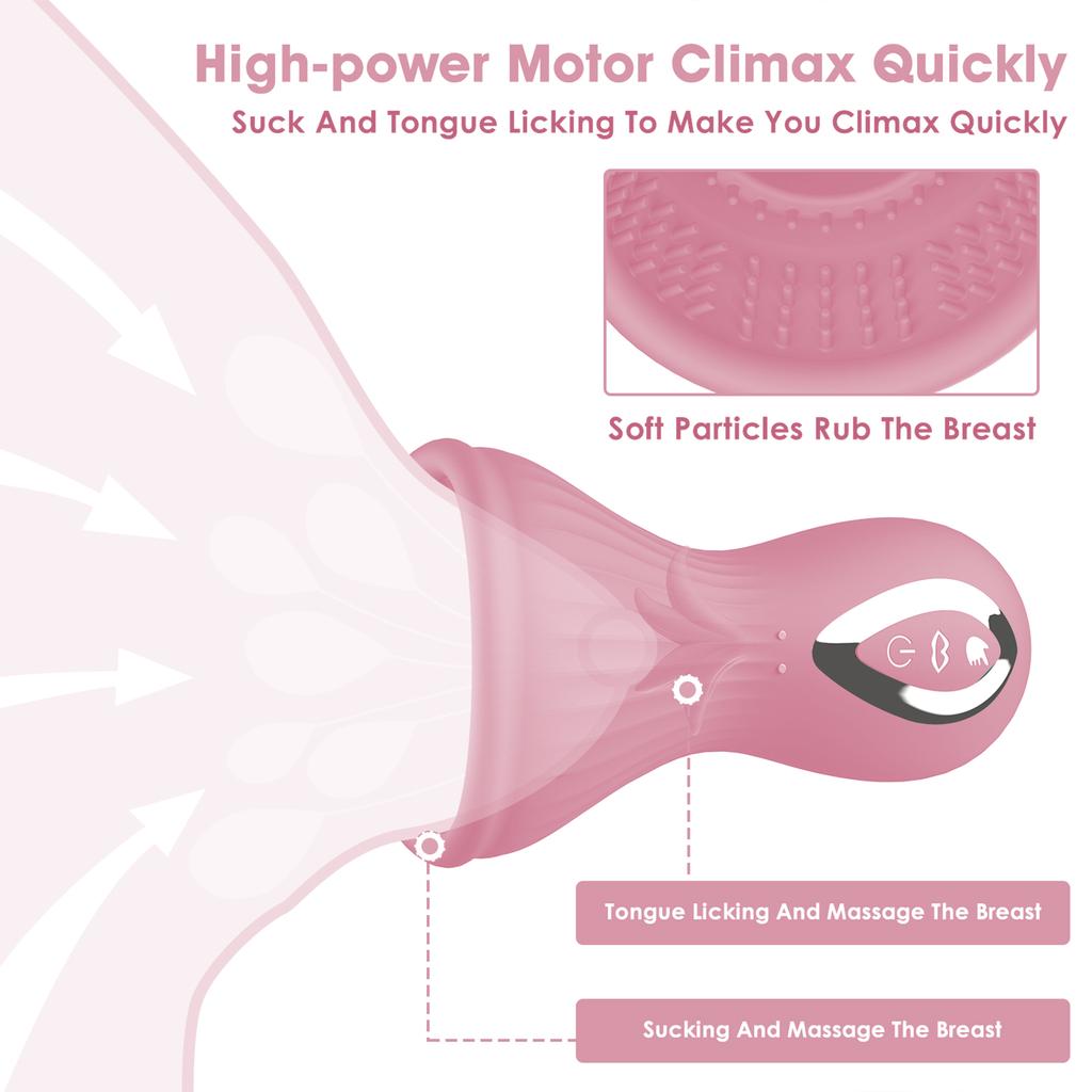 Clitoral Breast Vibrator Sucking Licking Tongue Sex Toy for Women Nipples Vagina Stimulator Orgasm Powerful Blowjob Stimulation
