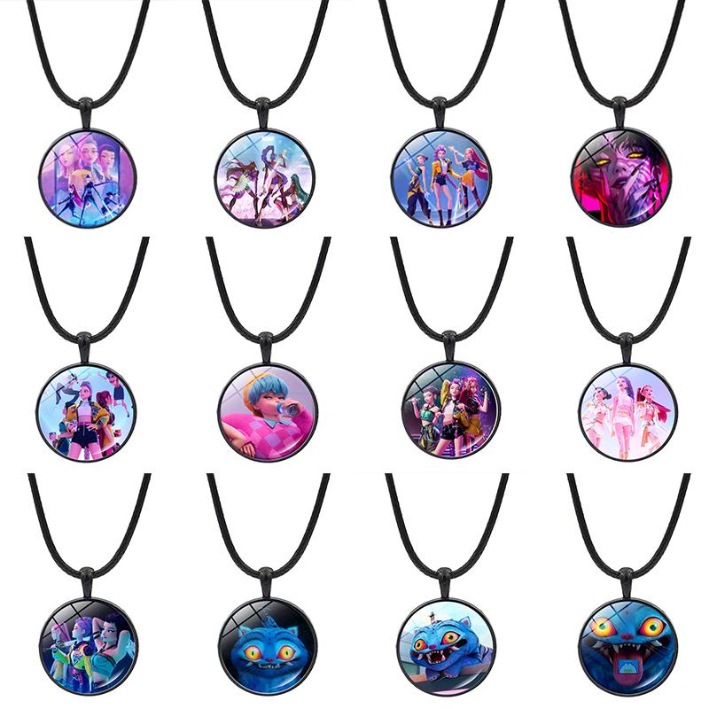 Round/heart Shape Necklaces Pendant Hunter Necklace Souvenir For Girls Women Fashion Jewelry Accessories Demon Sweater Chain