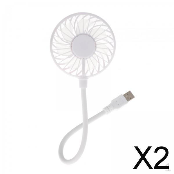 

2x Мини Портативный USB Вентилятор Настольный Гибкий Кабель Вращение 360° Карманный для Путешествий Поездок