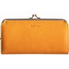 [RafiCaro] Women's Wallet, Clasp Closure, Long Wallet, Genuine Italian Leather, Slim, Clasp Coin Purse, Card Slots, Large Capacity, Box-Shaped, Brown