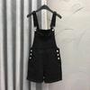 Denim Rompers Women Summer Baggy Solid Wide Leg Harajuku Students Stylish Korean Style Pure Colors Sweet Playsuit