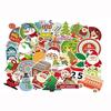 Santa Claus Christmas Graffiti Stickers Christmas Decorations Sticker Toy 100pcs/pack