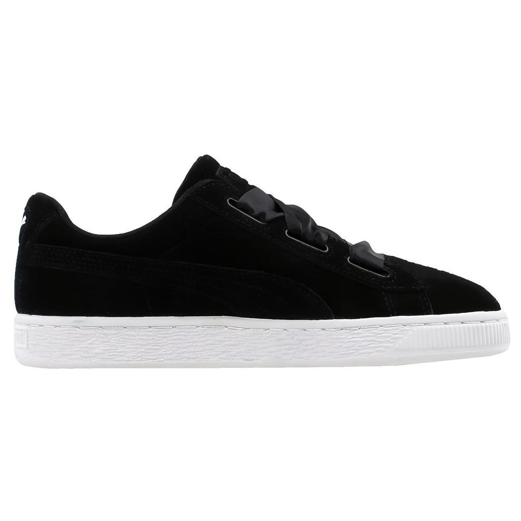 Puma Suede Heart Balance Lightweight Low-Top Kids Skate Shoes Kids Sneakers Black White 365009-03