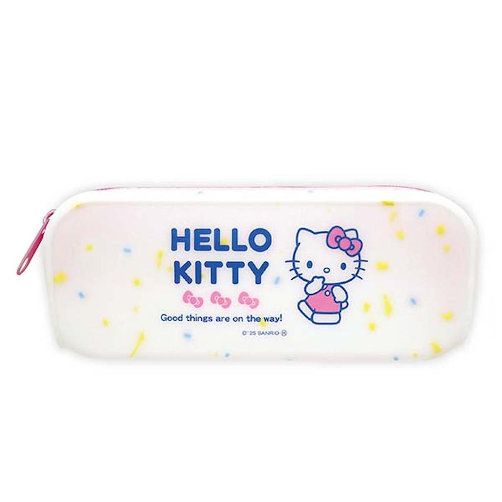 K Company Sanrio Characters Silicone Square Pouch, Hello Kitty, SAC-SSQ-KT, H7 x W17.5 x D5cm