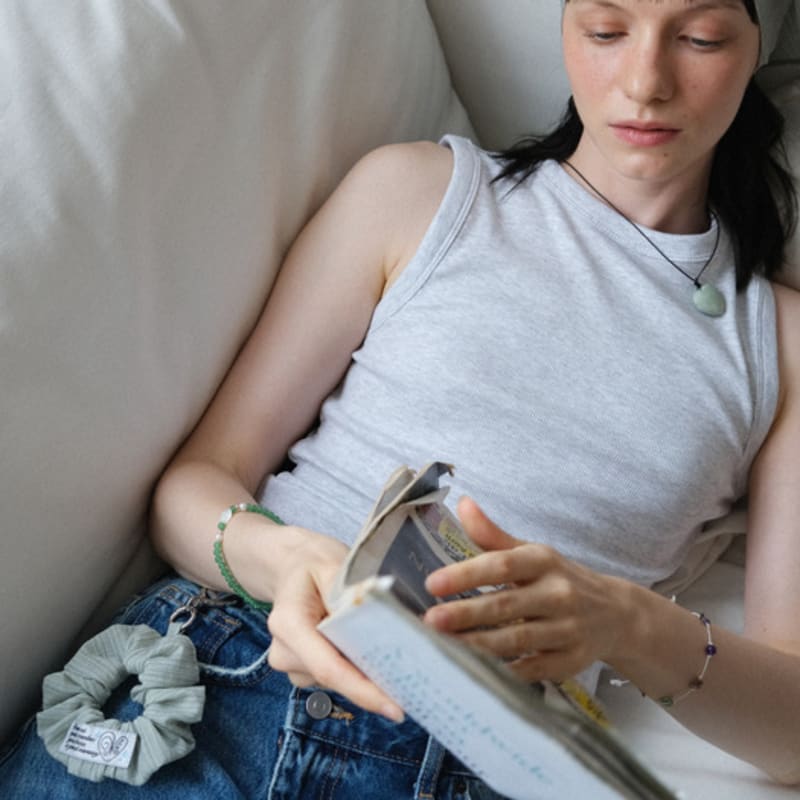 ne Page Keyring Scrunchie (mint)