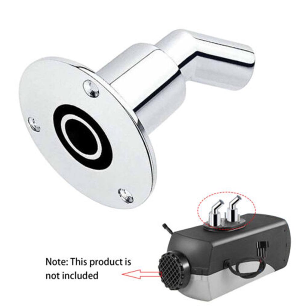 Thru Hull Exhaust Skin 316 Stainless Steel 24mm Thru Hull Exhaust Fitting Heat-Resistant Curved Tube Pipe Socket Hardware for