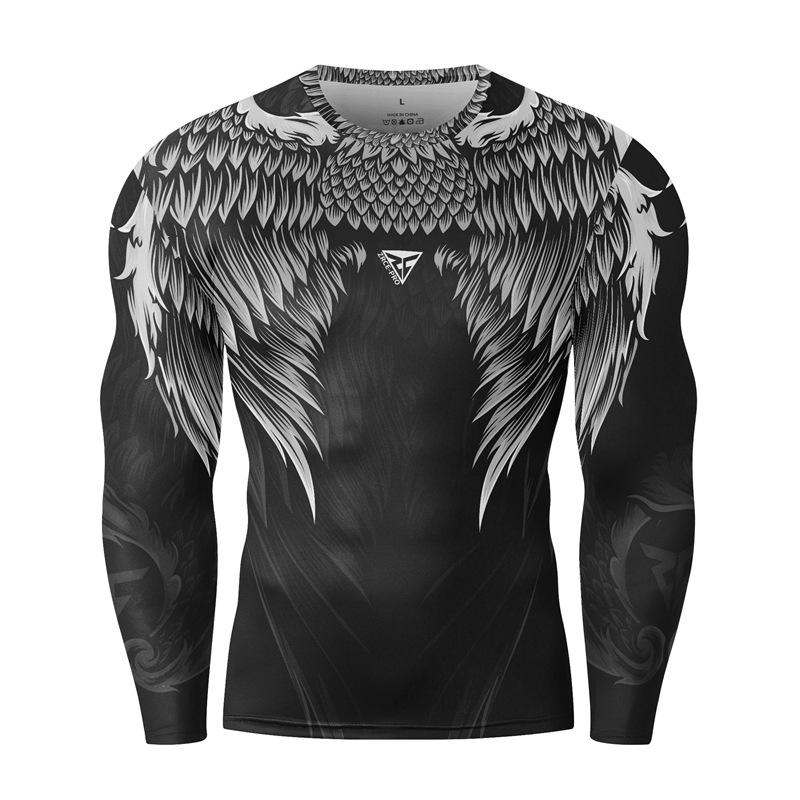 Men's Quick-Dry Long-Sleeve Gym Training Top and Running Tights