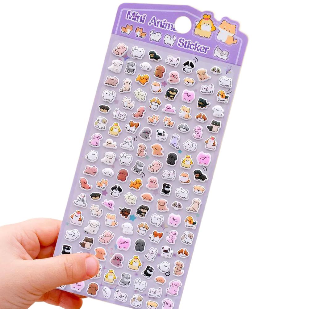 1 Sheet Cartoon Animals Cat Panda Double Stickers For Mobile Phone Case Mirror Scrapbook Journal Animal Decoration Gifts