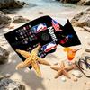 Custom Name Personalized NBA Print Beach Towel, for Trip Camping Beach Party Home Decor, Birthday Gift for Family & Friends