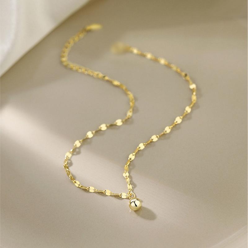 Lucky Beads Anklet For Women  Trendy Simple Flash Ankle Chain Spring Summer Jewelry Gift