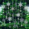 18-Piece Transparent Icicle Snowflake Elk Crystal Christmas Tree Ornaments