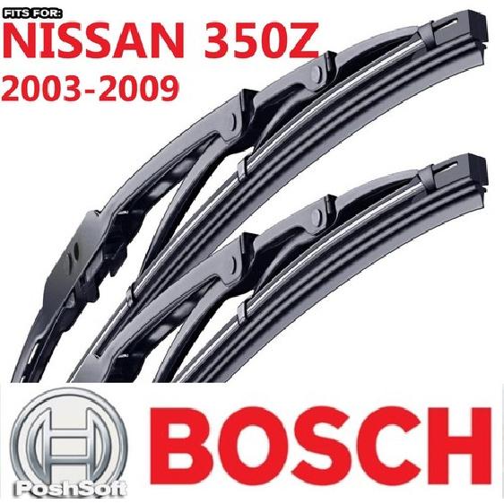 Bosch DC Wiper Blades Set for Nissan 350Z (2003-2009) Front Left & Right (PAIR)