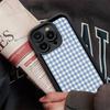 Einfache schicke Gittermuster-Handyhülle für iPhone 17 16 E 15 14 13 12 11 Pro Max Plus Rückseite