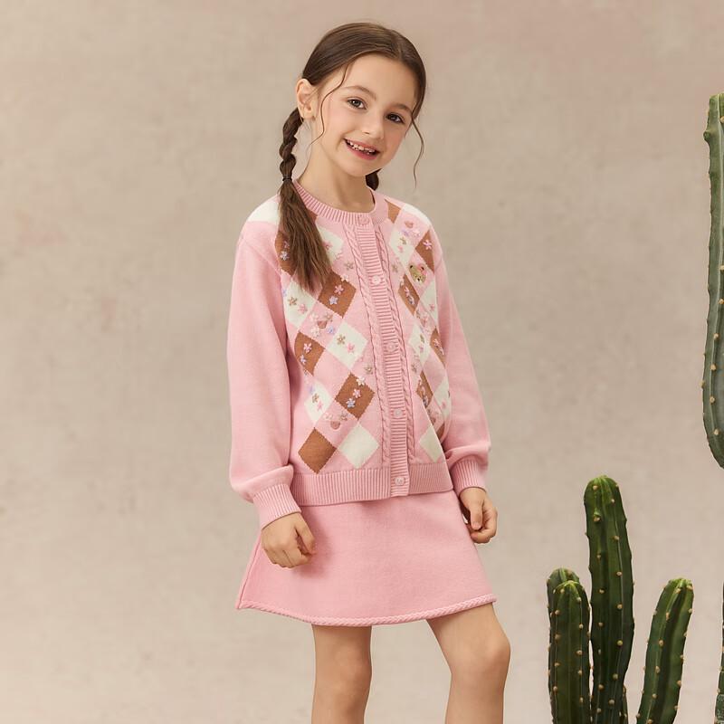 PawinPaw Girls' Cartoon Bear Knit Skirt Set