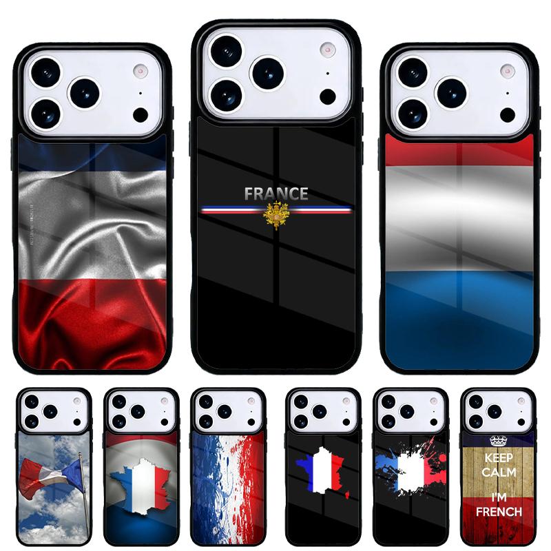 France National Flag Phone Case for iPhone 17 16 15 14 13 Pro Max Back Cover for 12 11 Pro Coque