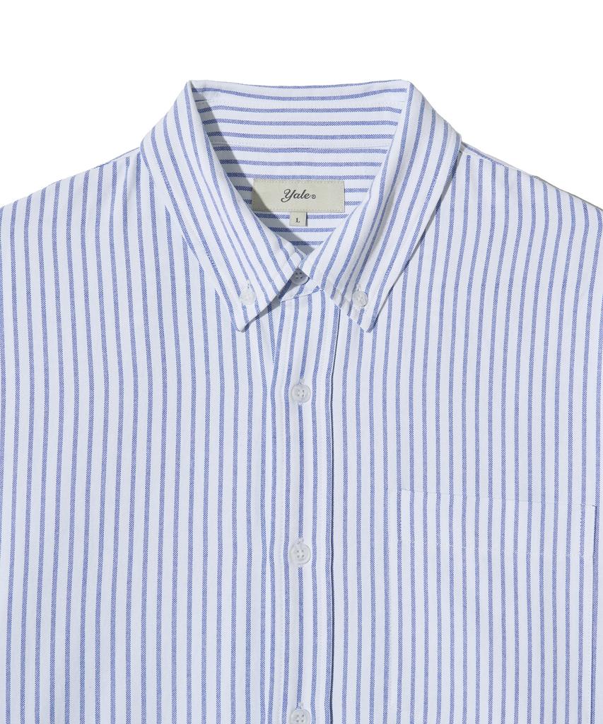 YALE 100% Cotton Oversized Oxford Shirt_Stripe