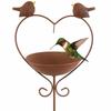 Retro Bird Feeder Ground Plugin Decorative Bird Feeding Dish Crafts Bird Water Bowl  Drinking