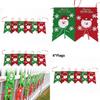 Christmas Celebration Santa Claus Pattern Banner Set With Nonwoven Fabric For Festive Wall Decor