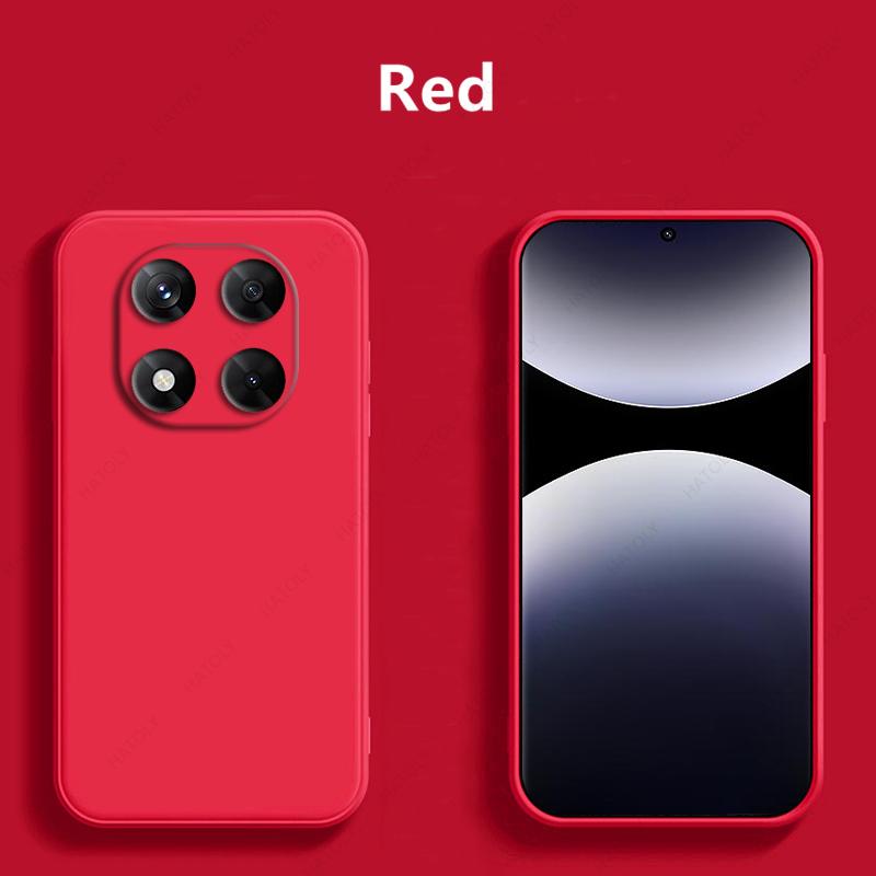 Vloeibare Siliconen Telefoonhoes Voor Xiaomi Redmi Note 14 Pro 5G Hoes Cover Schokbestendig Funda Cover Voor Redmi Note 14 Pro Plus