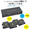 Monitors Simultaneous HDMI Extender EX714 Extend Up To 50M 4 Monitors Simultaneous Output HDMI Splitter Extender Single Power CAT6 Extender LAN