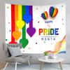 World Pride Day Tapestry Colorful Heart Shape Tapestry Love Is Love Tapestry Home Living Room Dorm Bedroom Decoration Tapestries