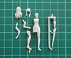Barefoot Maiden Determining Her Next Target with a Heavy Rifle Unpainted Resin Assembly Kit Figure Plastic Model Doll Garage Kit 1/35