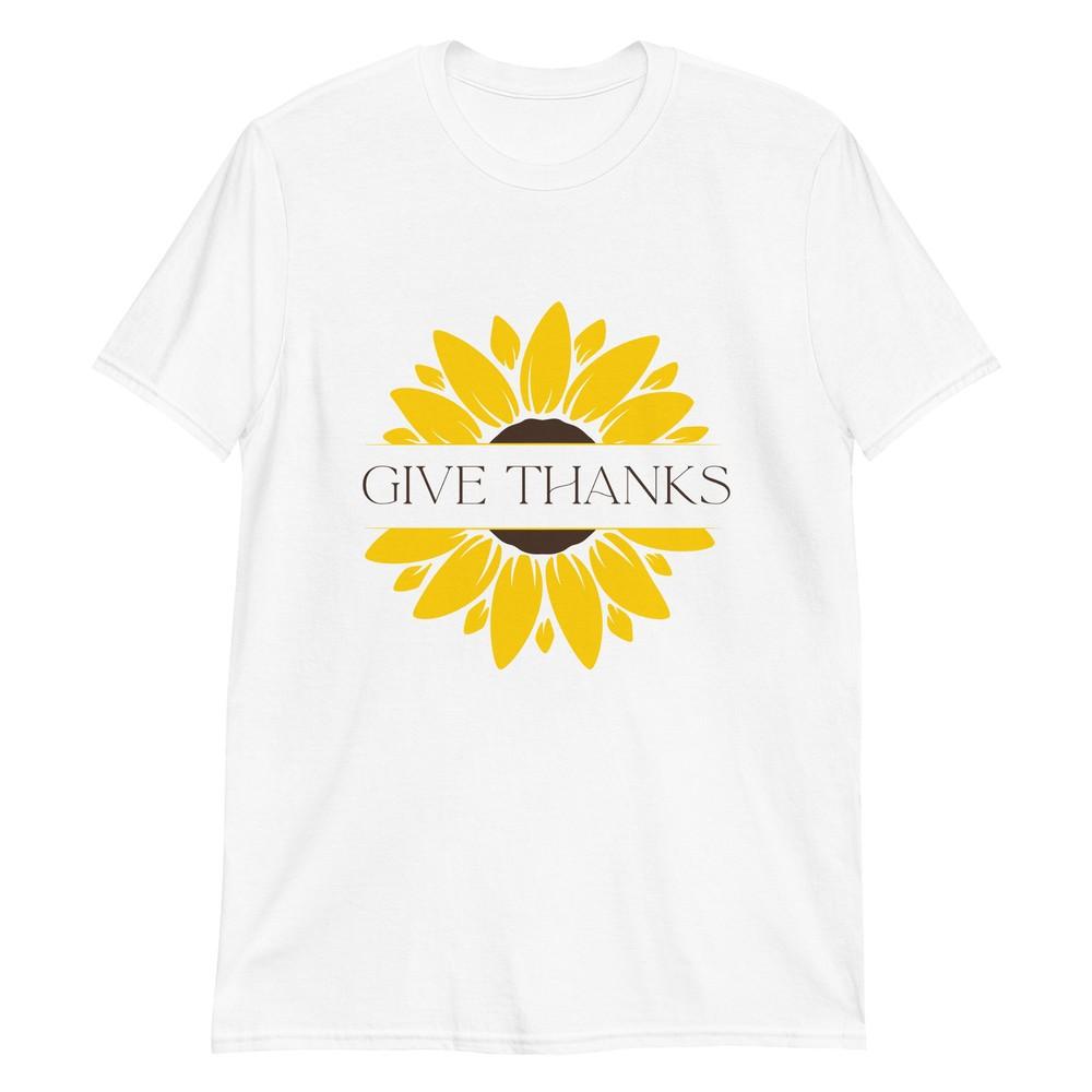 

Sunflower Gratitude: Give Thanks T-Shirt 3XL