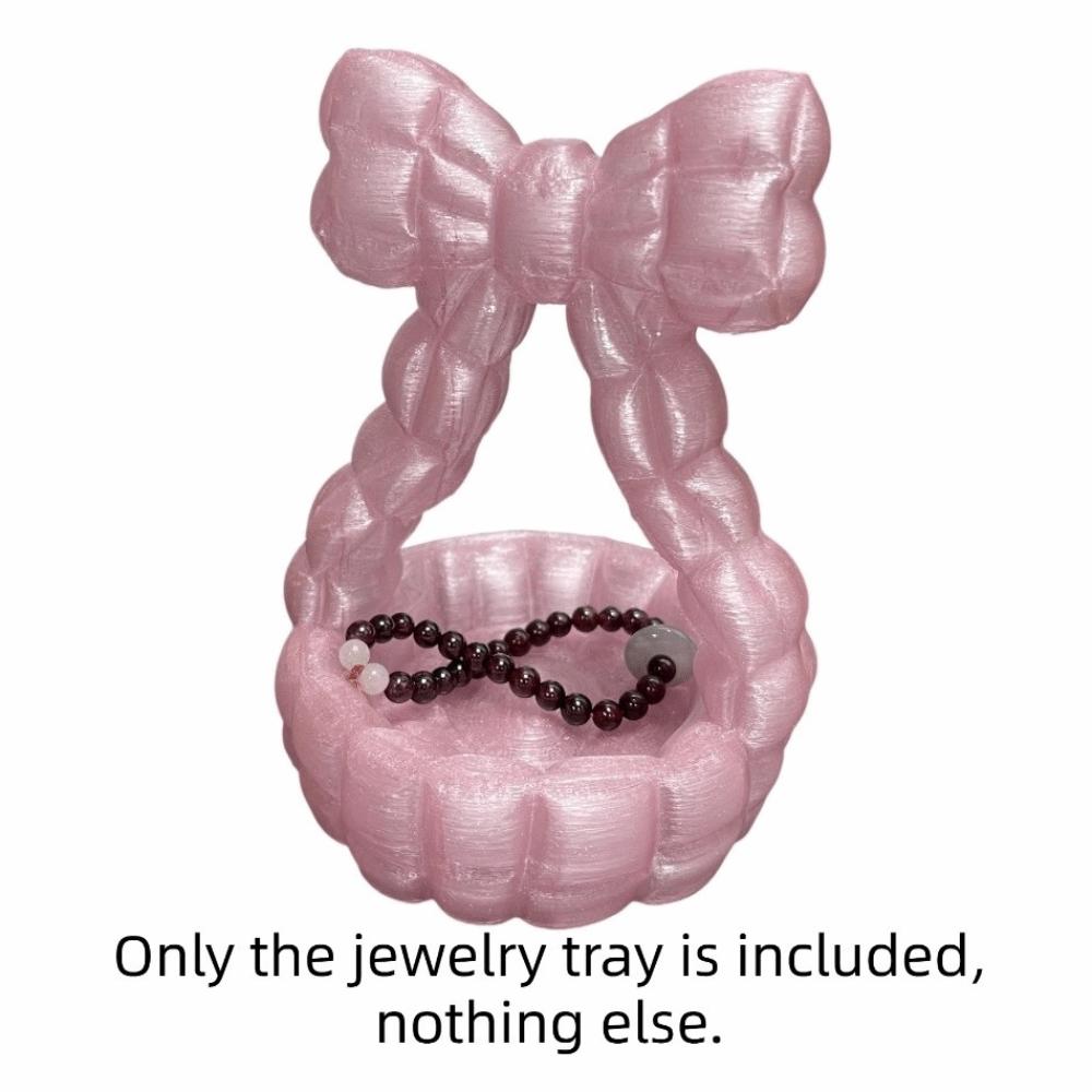 Decorative Bow 3D Printed Jewelry Tray Sweet Shell Shape Jewelry Tray Home Ornaments