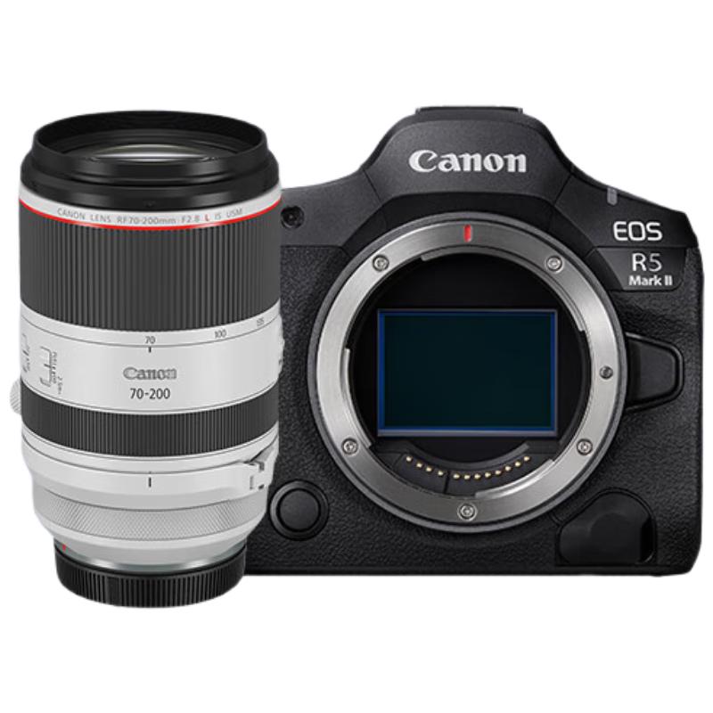 

Повнокадрова бездзеркальна камера Canon EOS R5 Mark II з комплектом об єктивів RF 70-200mm f/2.8 L IS USM (версія CN)