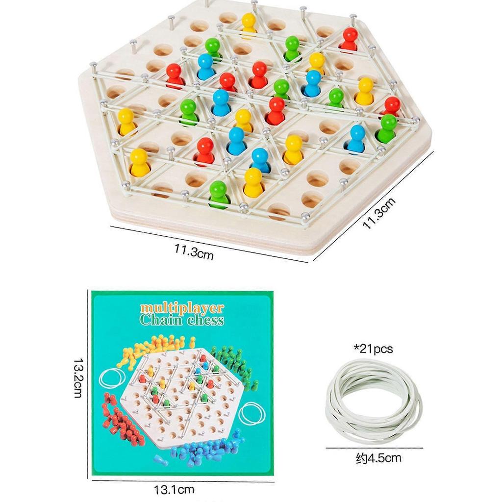 Toys Chesses Game Triggle Board Game Triggle Rubber Game Educational Desktop Chain Chesses Chain Chesses Desktop Puzzle Interactive Game For Toddlers 
