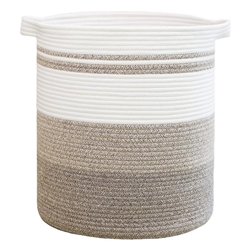 Large Capacity Cotton Woven Laundry and Storage Basket