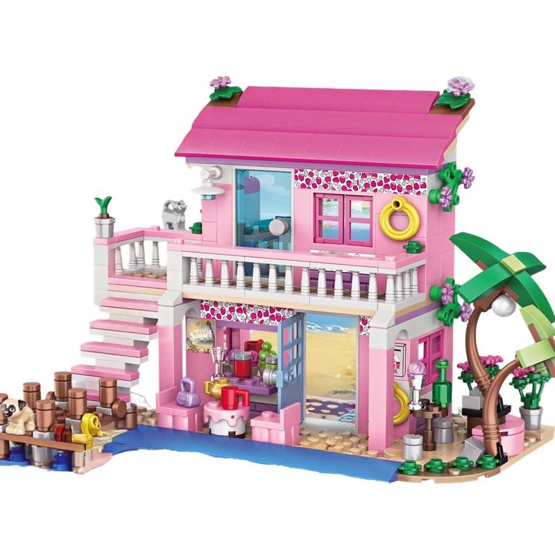 Meisjes Assemblage Spel Bouwsteen Set Prinsessen Winkel Tuin Studeerkamer Speelruimte Schaalmodel Cadeau Speelgoed Tuin Compatibel met