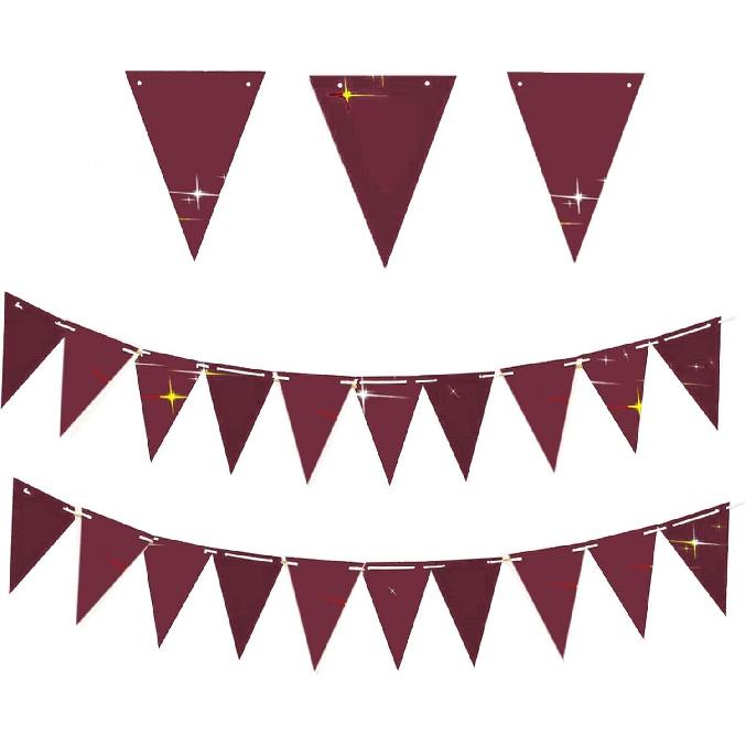 Graduation Decorations Maroon 2026/Maroon Graduation Party Decorations Texas/Burgundy Triangle Bunting Banner Aggie Burgundy Backdrop Birthday