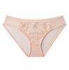 French sexy lace panties mesh embroidered bow ultra-thin briefs for women breathable mid-waist panties for women