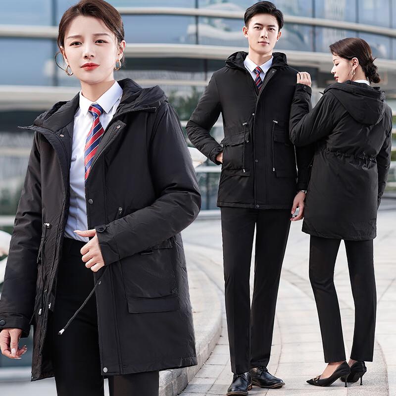 Teluoman Unisex Hooded Winter Parka Cotton Coat