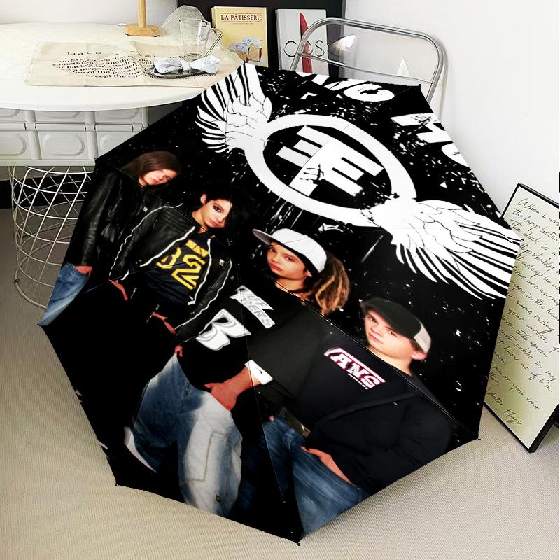 Tokio Band Portrait With Caps Umbrella Folding Umbrella, Automatic Umbrella 8-Frame for Travel, Camping Use Gift for Halloween Christmas