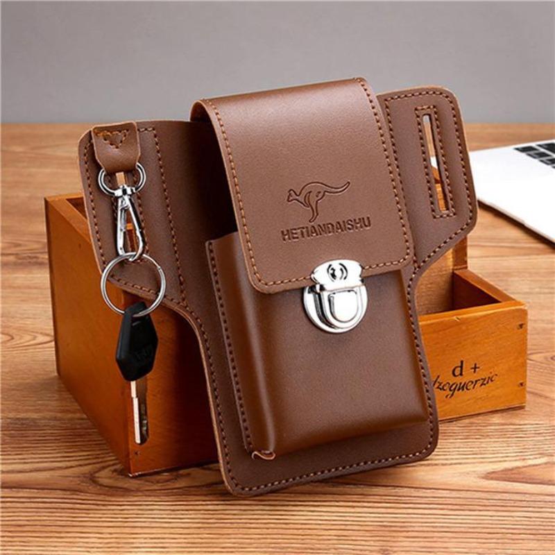 Phone Pocket Mens Mobile Mobile Phone Leather Case Can Hang Keys And Wear Belt Dedicated