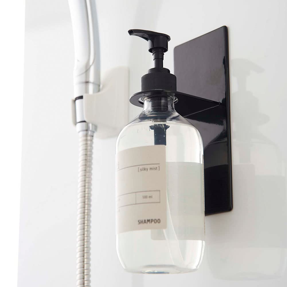 Yamazaki Magnetic Bathroom Dispenser Holder Tower Set of 3 Shampoo Storage Black 4868 3SET