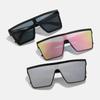 2PCS Box Fashion Trendy Sunglasses Cycling Driving Ins Sunscreen Sunshade Integrated Sunglasses