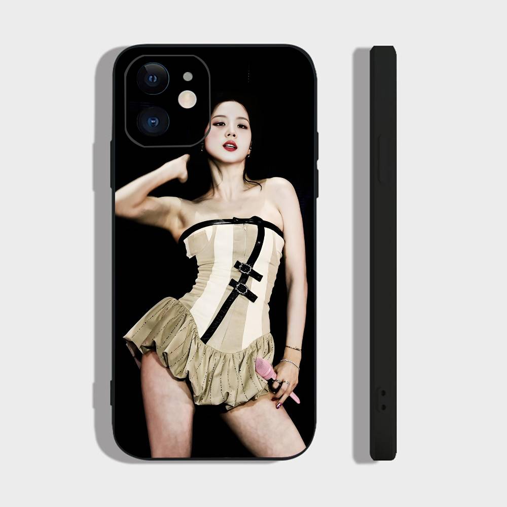 Sexy Girl J-jisoo-s Phone Case For IPhone 17 Air 16 15 14 13 Pro Max 11 12 Black Silicone Cover