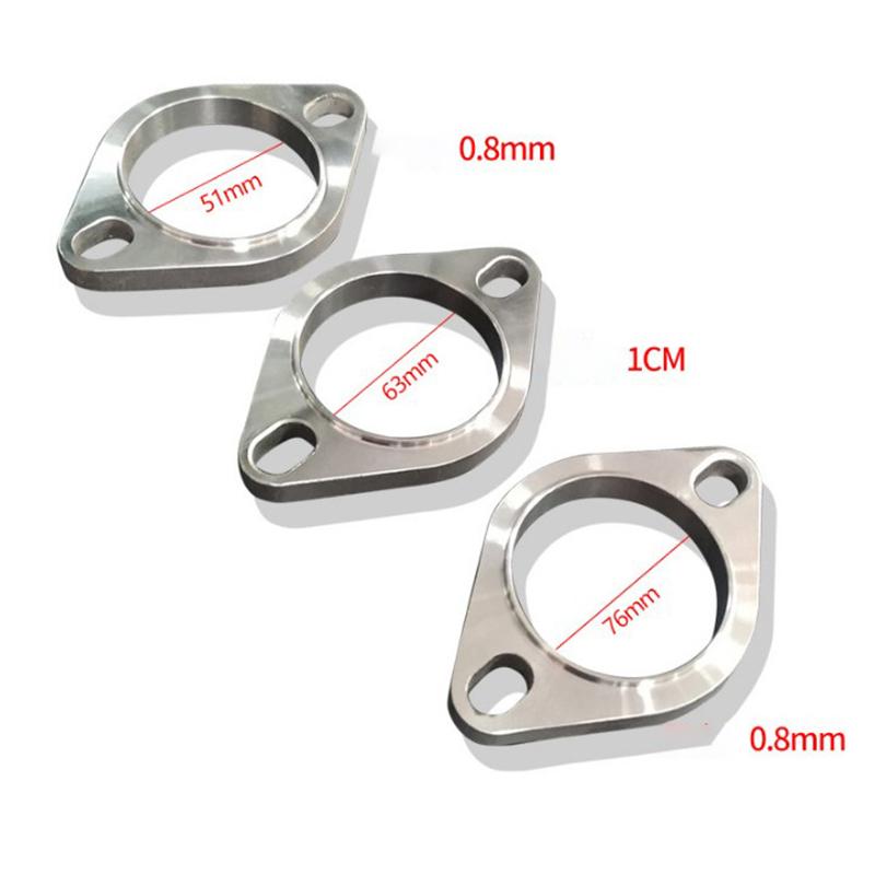 Tillbehör Universell Rostfri Avgasljuddämpare Fläns Avgasrör Anslutning 51Mm 64Mm 76Mm Led