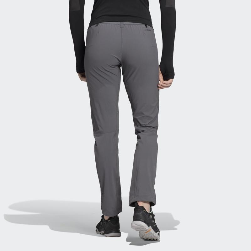 adidas Solid Color Straight Leg Outdoor Casual Pants Women Bottoms Gray EC0671